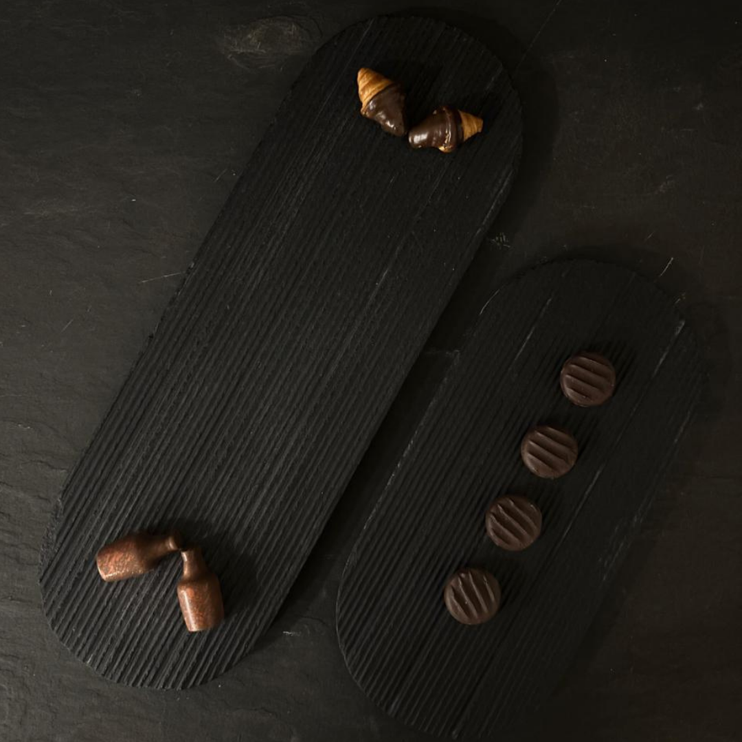 Stripe Slate Platter - Set of 2