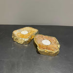 Semi Precious Tea Light Holder - Yellow