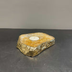 Semi Precious Tea Light Holder - Yellow