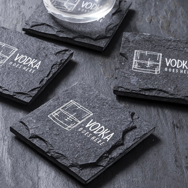 Engraved Slate Coaster - Set of 2