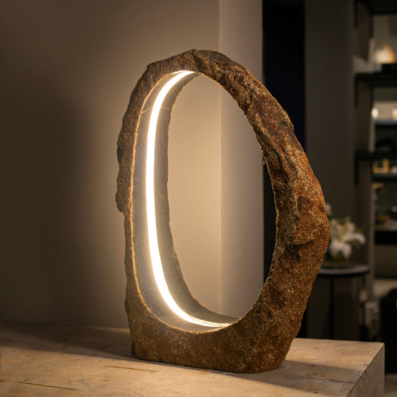 Hollow Boulder Lamp