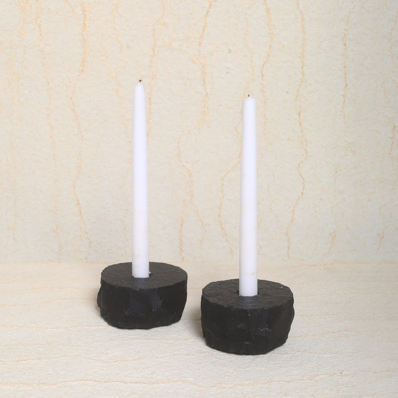 Slate Round Candle Holder