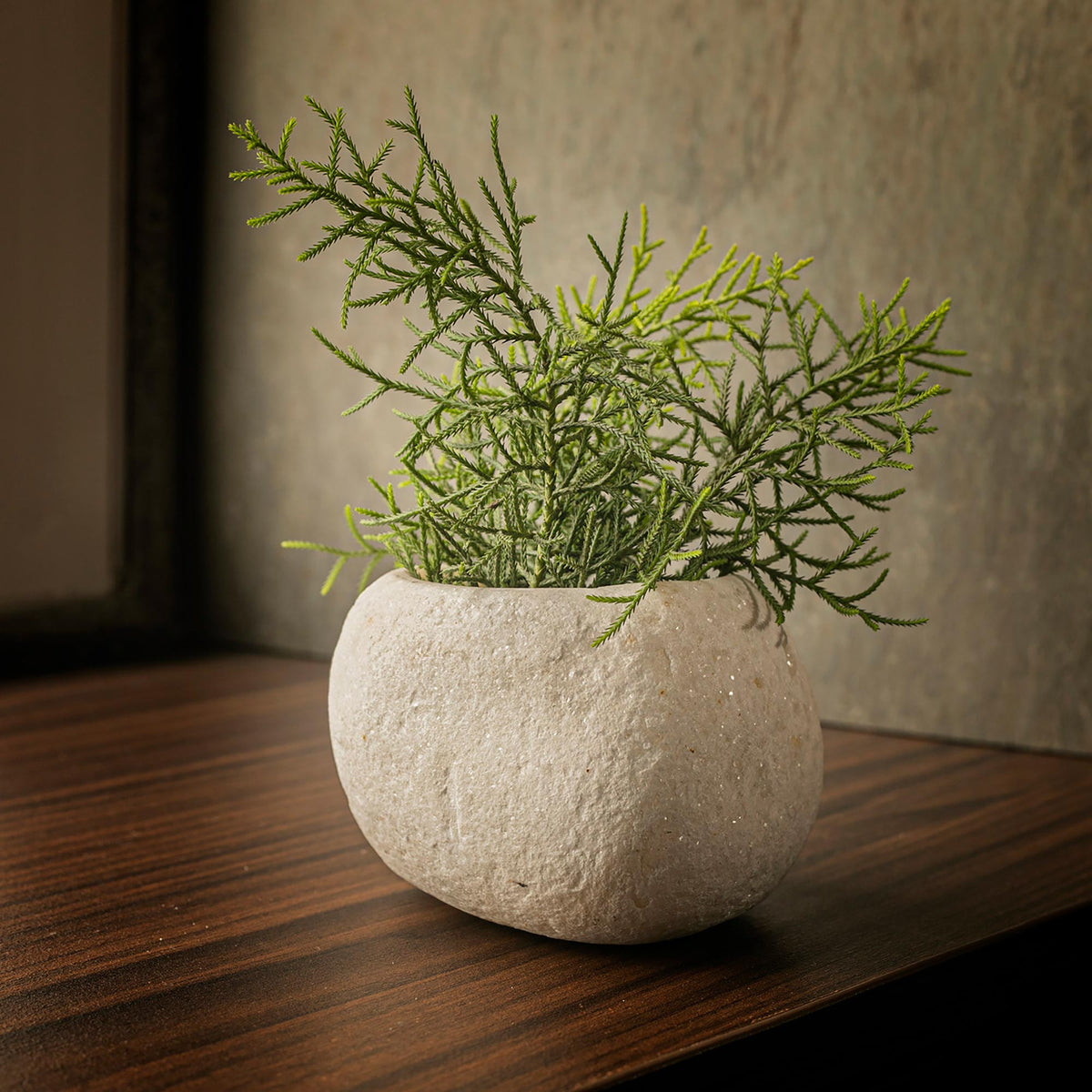 White Marble Planter - paarkhi