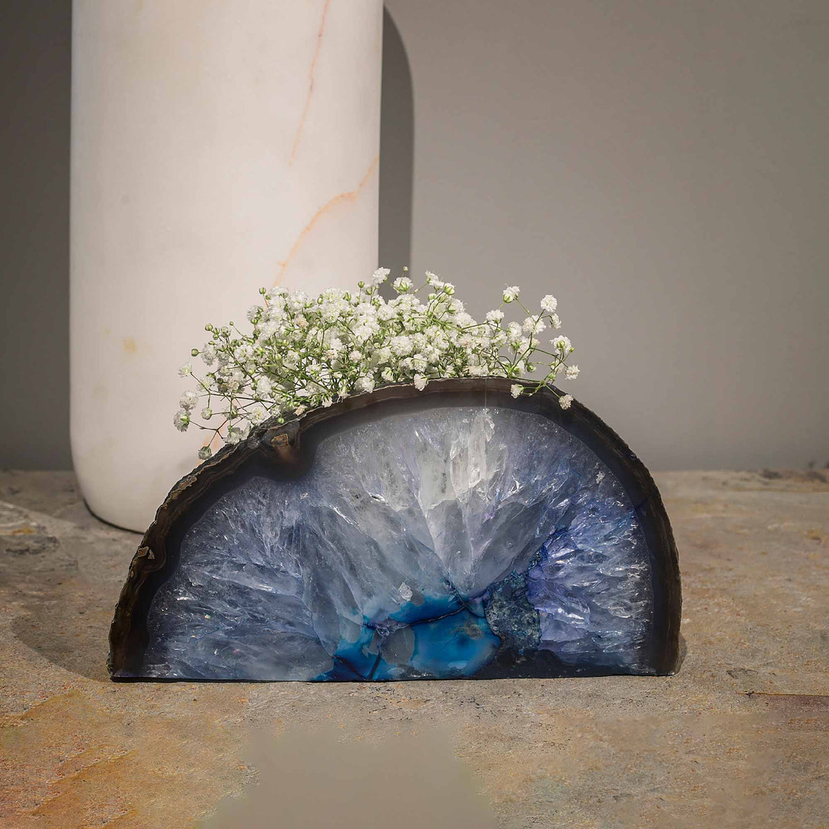 Semi Precious Planter - Blue - paarkhi