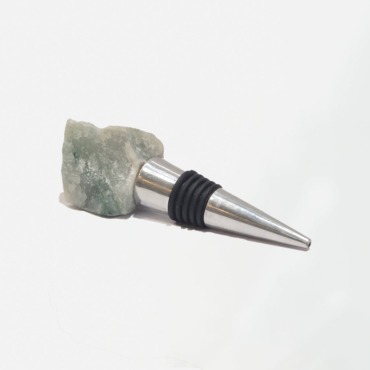 Semi Precious Bottle Stopper- Green Quartz