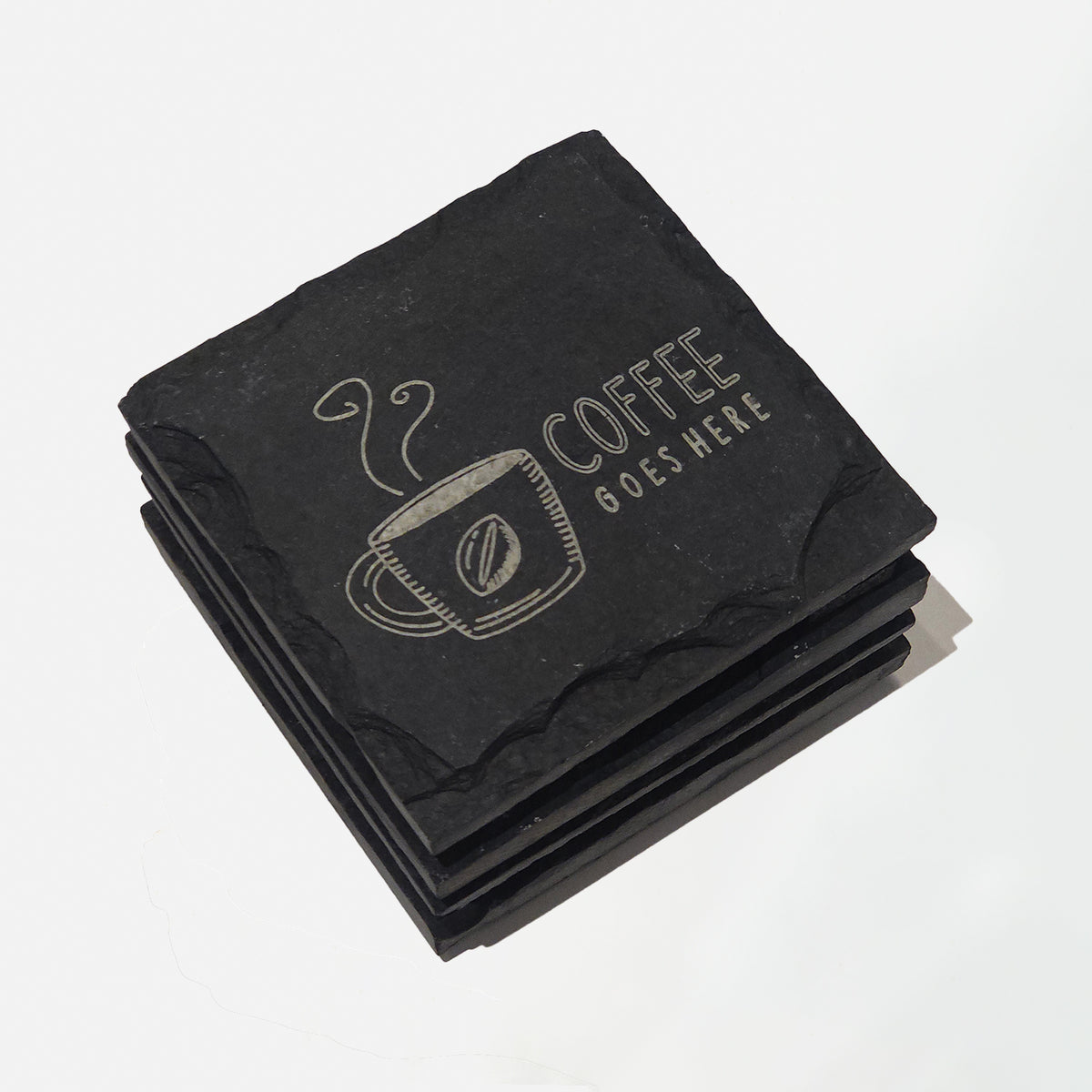 Engraved Slate Coaster - Set of 2
