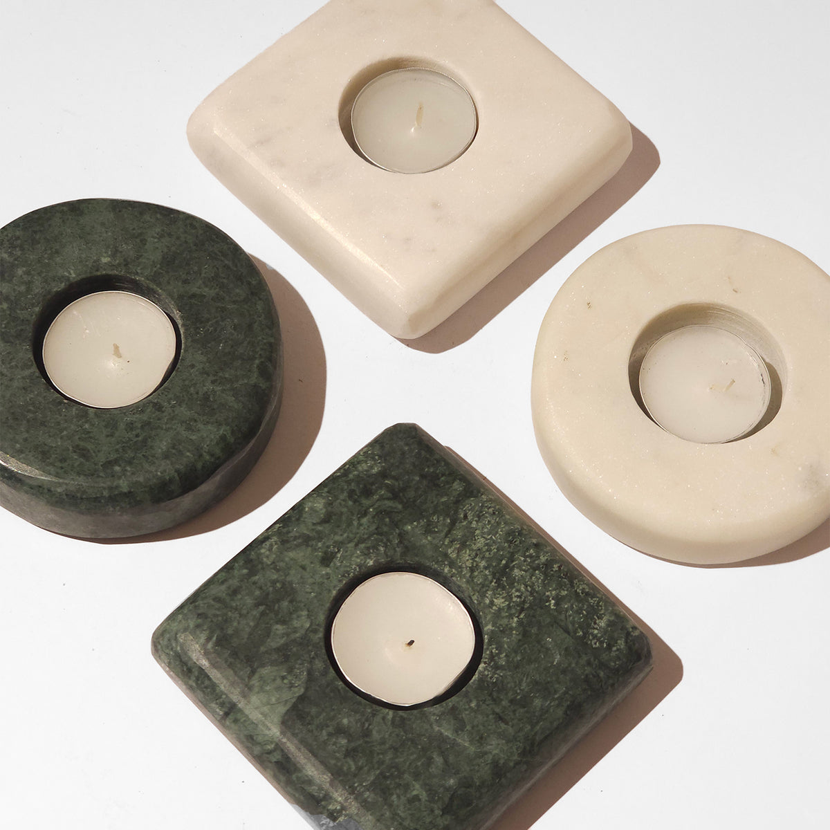 Square Marble Tealight Holder
