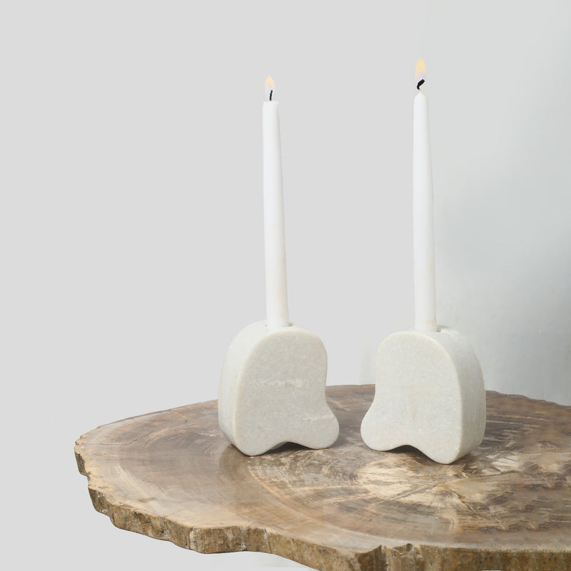 Avocado Marble Candle Holder