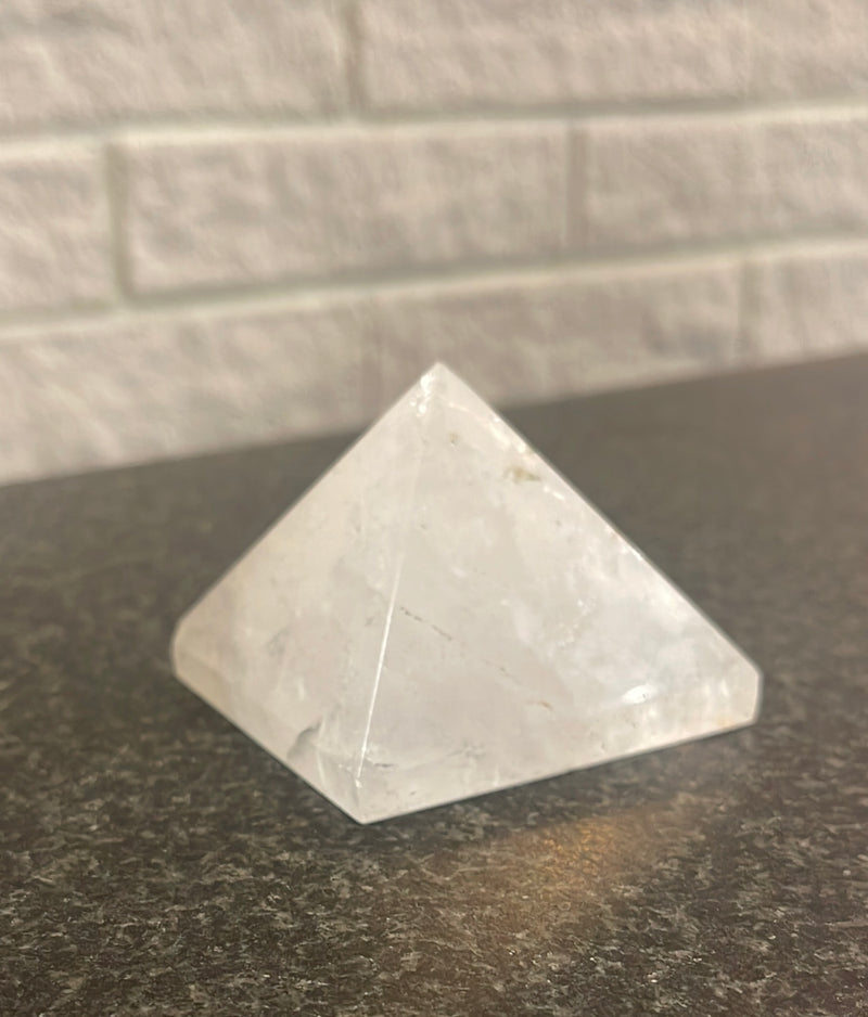 Semi Precious Pyramid - White