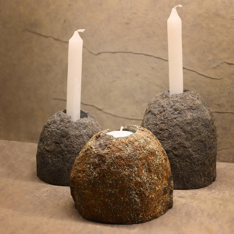 Boulder Candle Holder