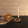 Semi Precious Candle Holder - Amethyst