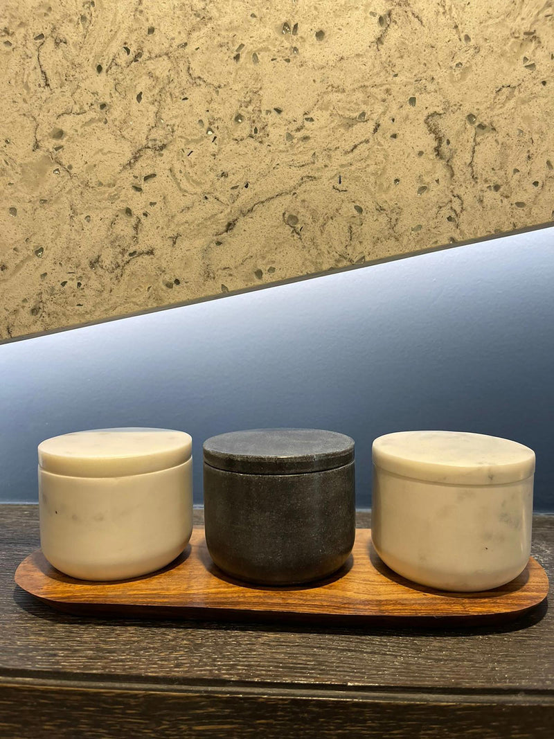 Marble Condiment - Set of 3