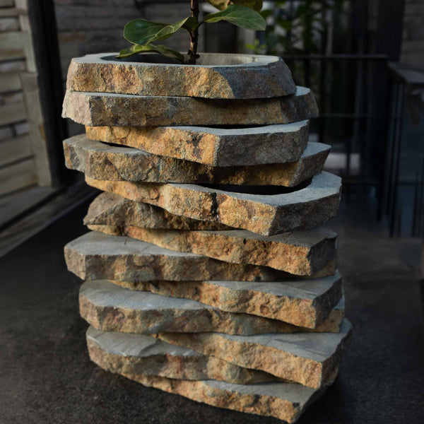 Stacked Boulder Planter