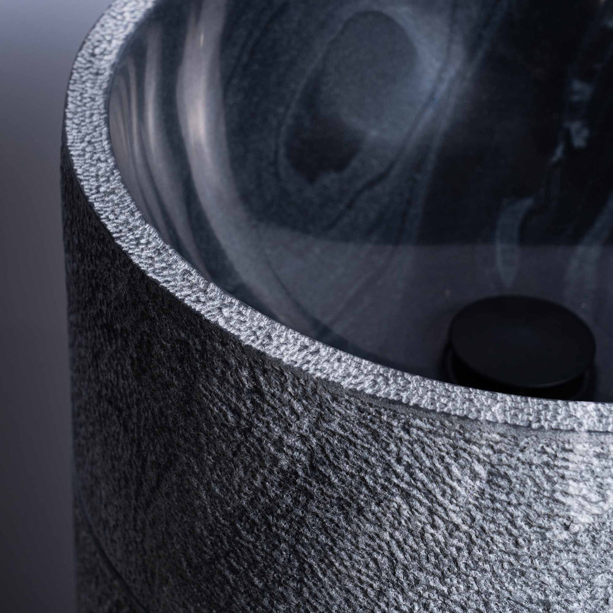 Black Marble Pedestal Sink