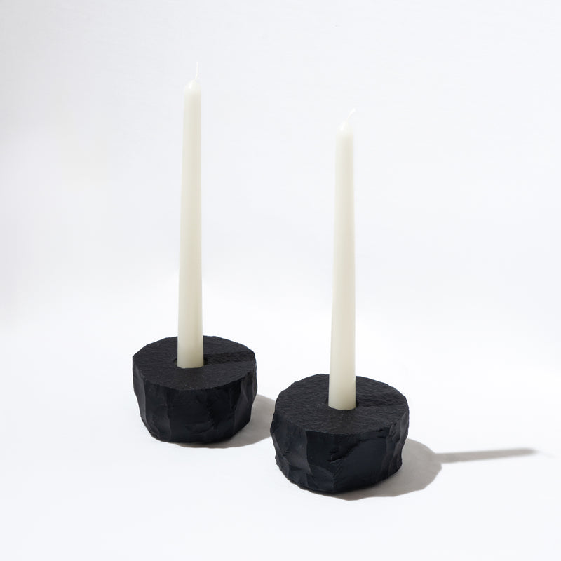 Slate Round Candle Holder