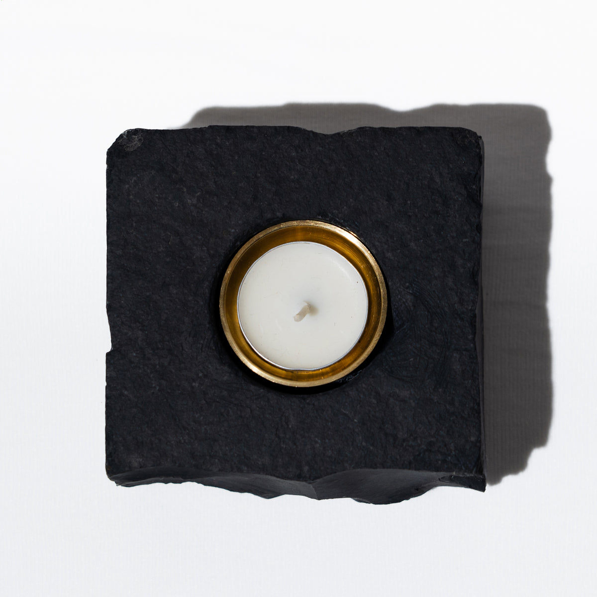 Slate Square Tealight Holder - paarkhi