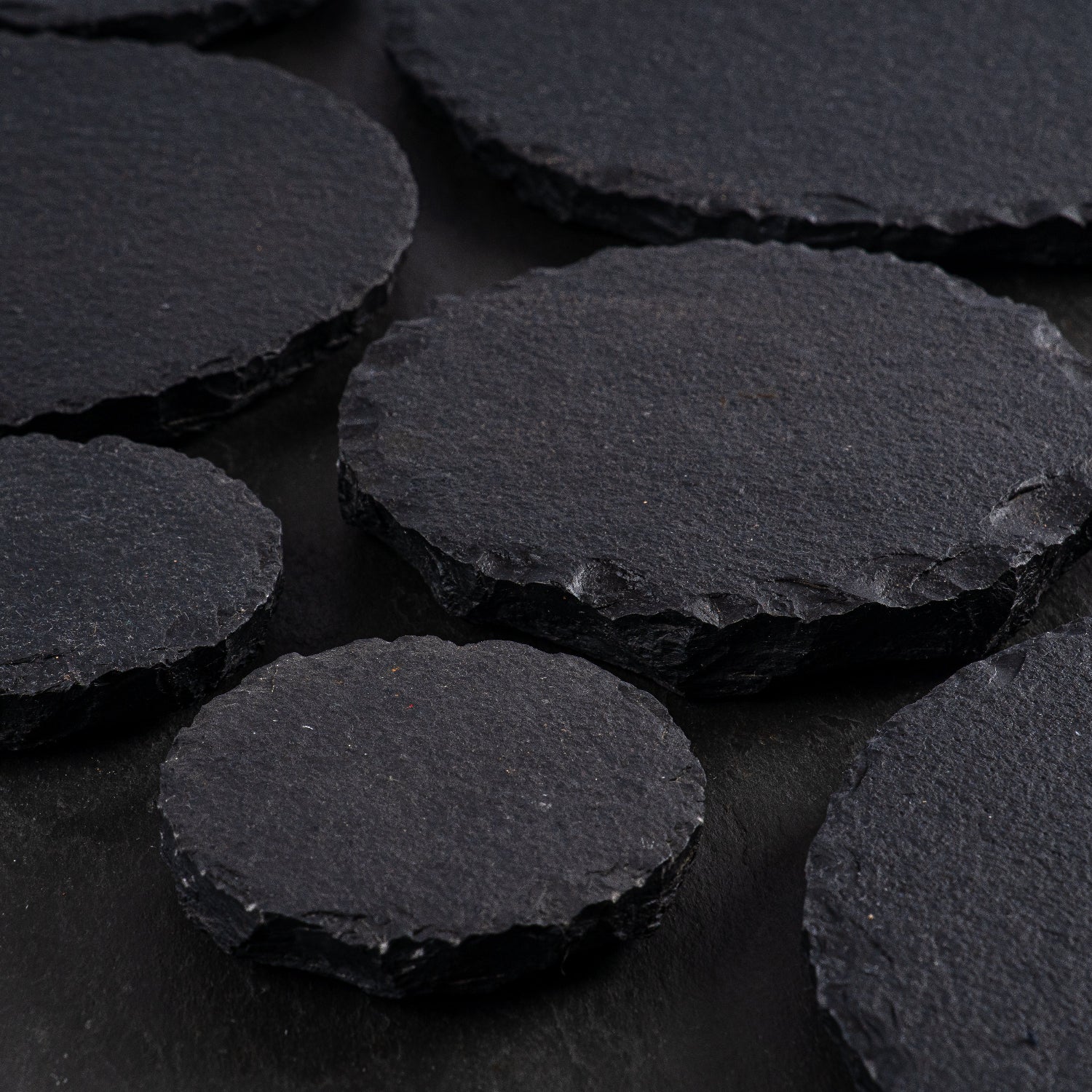 アクタスSHIGARAKI Round PLATE黒いプレート26㎝　3枚セット Round Slate Platter – paarkhi