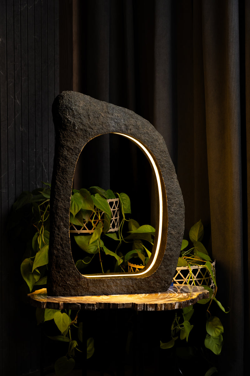 Hollow Boulder Lamp