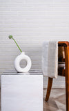 Striped Marble Cube Side Table