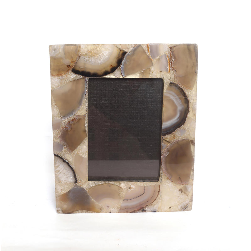 Semi Precious Photo Frame - Natural Agate