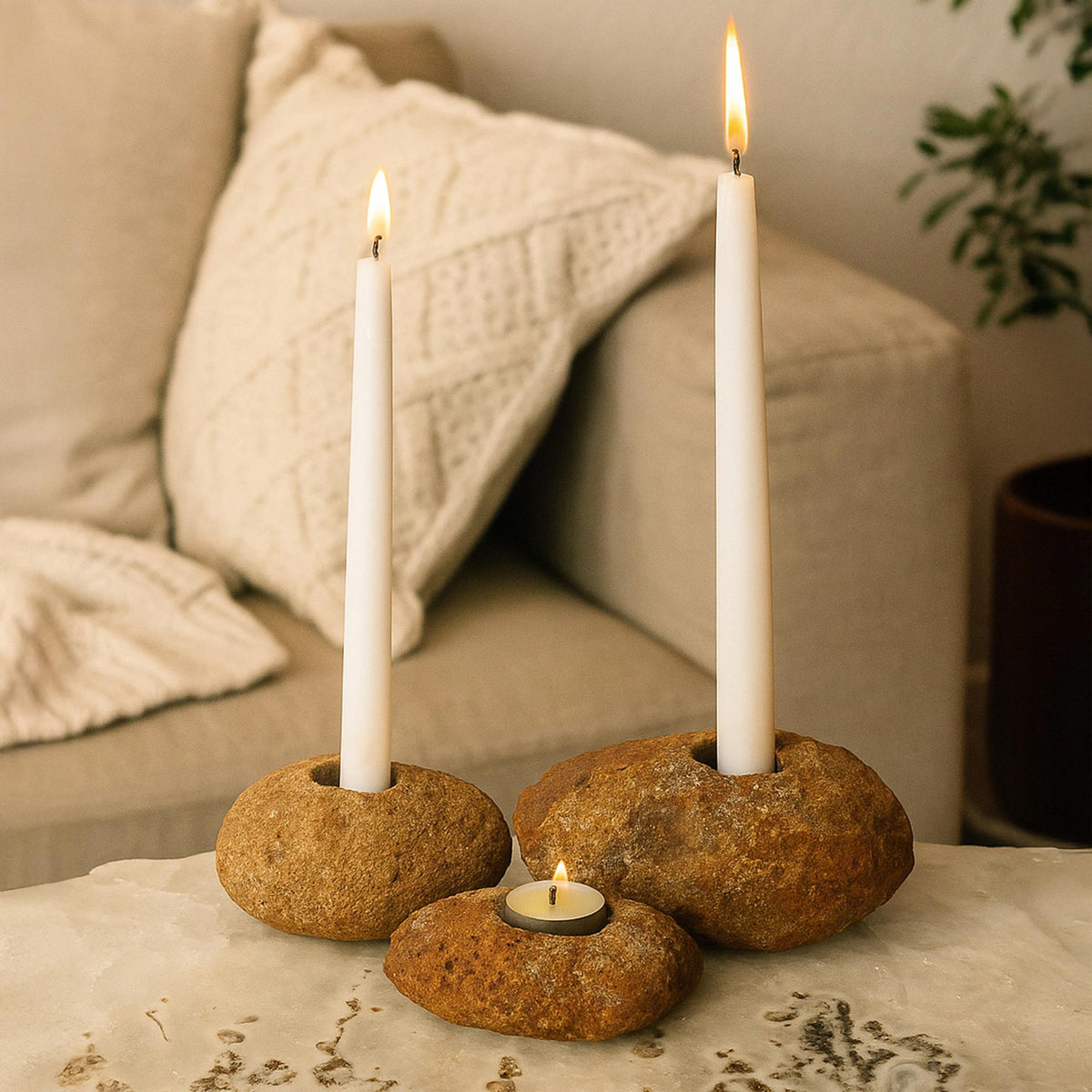 Boulder Candle Holder