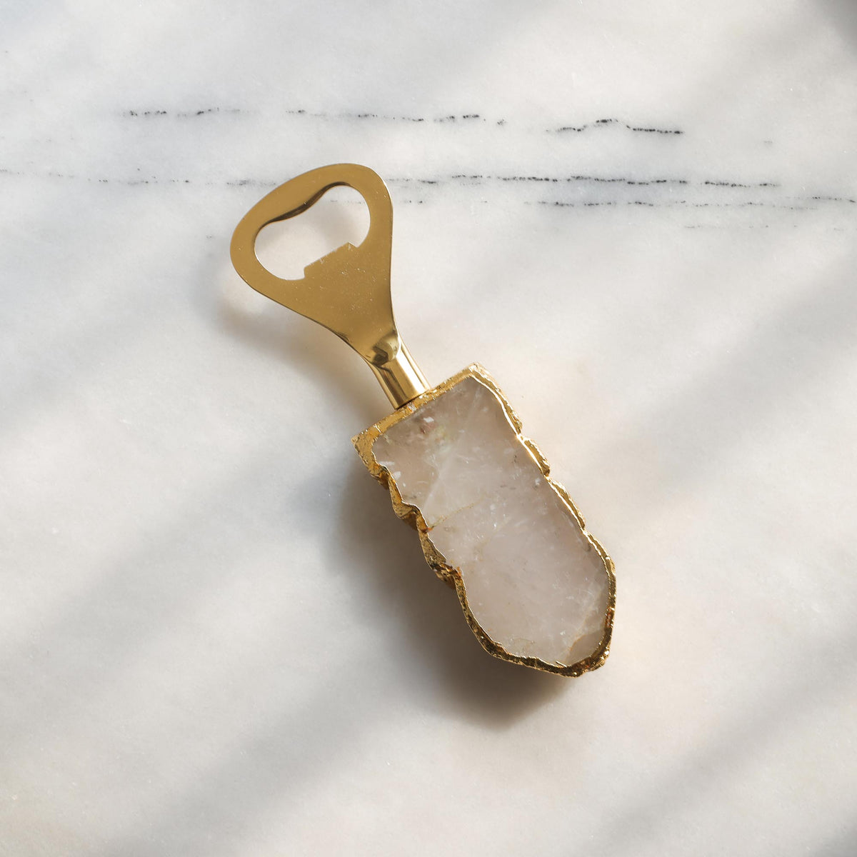 Semi Precious Bottle Opener - Rose Quartz - paarkhi