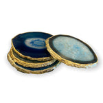 Semi Precious Coasters Set of 4 - Blue Agate