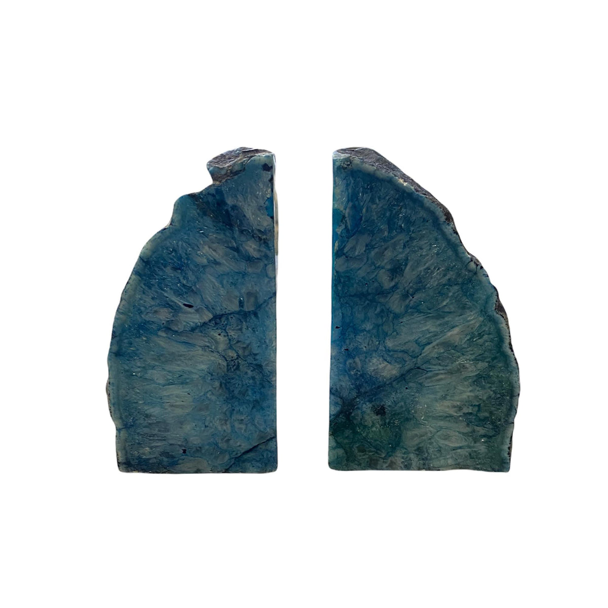 Semi Precious Book End Set - Blue - paarkhi
