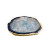 Blue Agate Semi Precious Platter & Coasters Set of 4