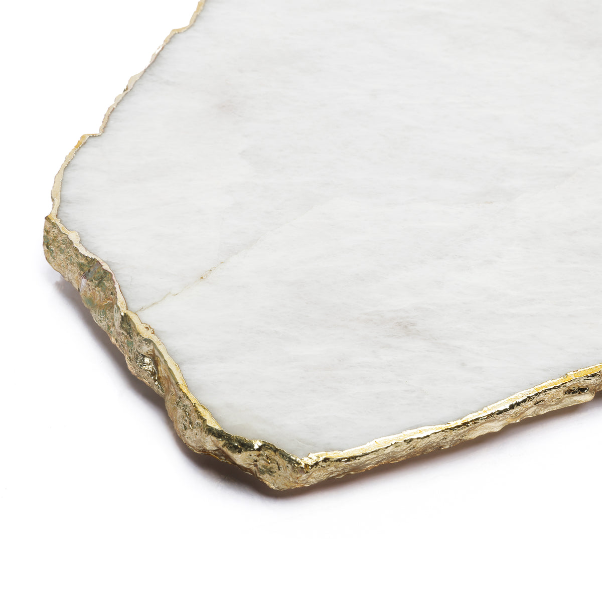 Semi Precious Platter - White Quartz - paarkhi